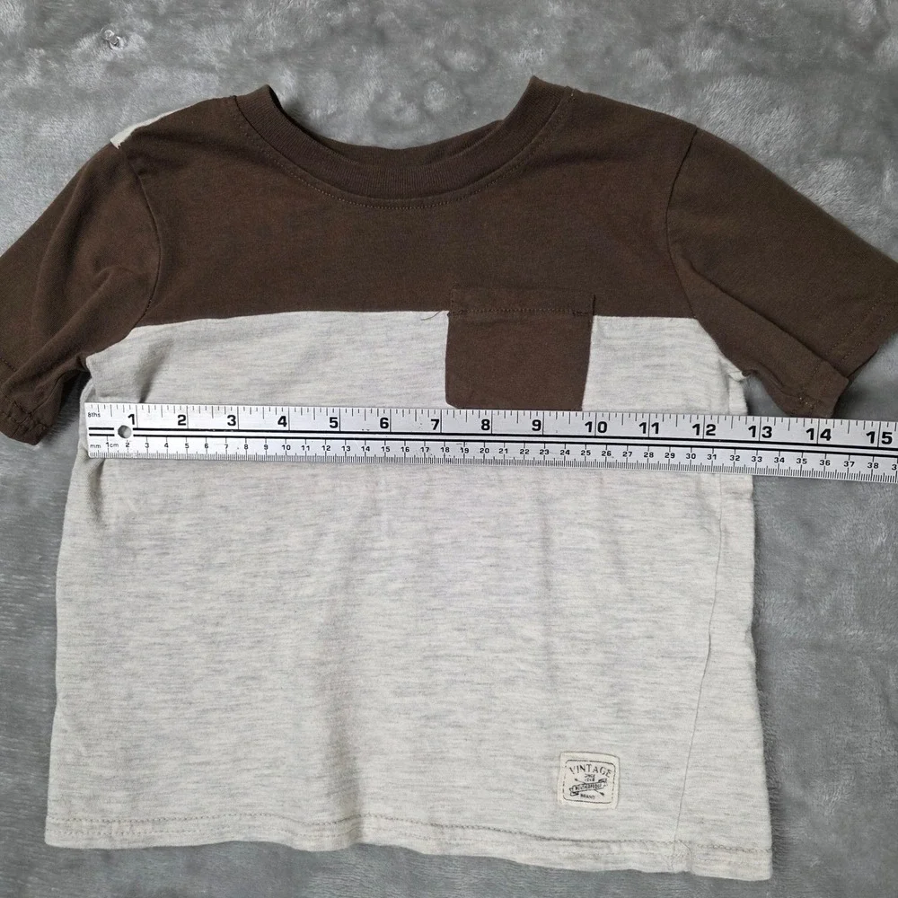 Weatherproof Vintage 2pc‎ Outfit Set Boys 4T Brown Gray Good Pocket Tee Joggers